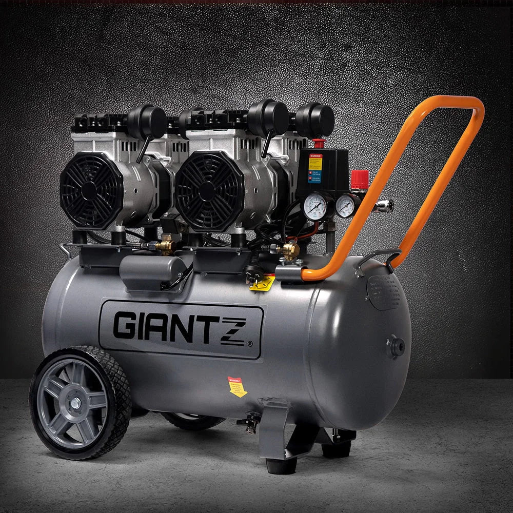 Air Compressor 50L 3.0HP Oil-Free Quiet Portable Inflator