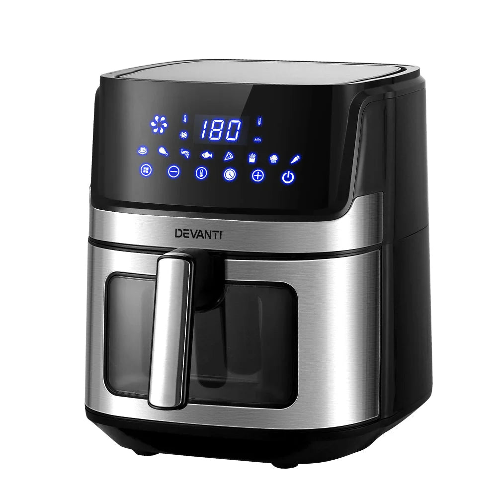 Air Fryer 6.5L LCD Fryers with Clear Window