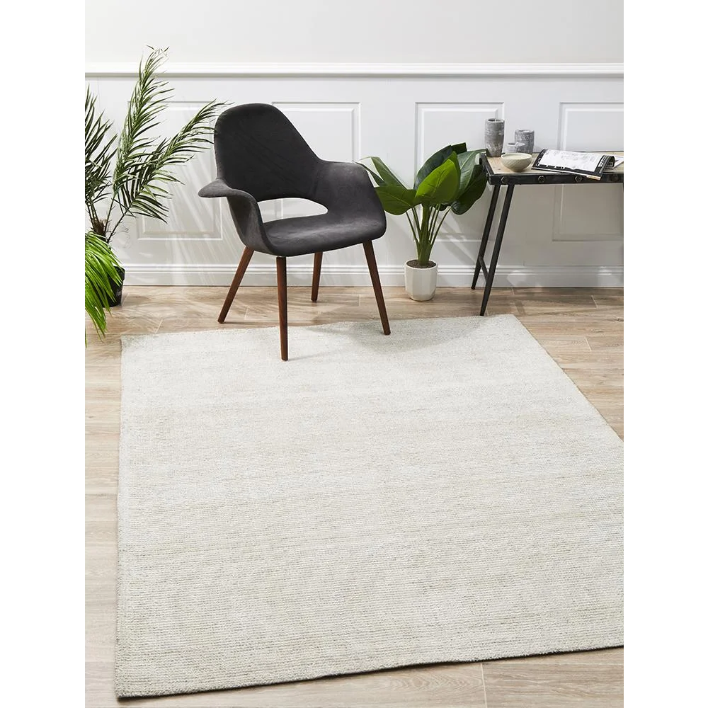 Allure Ivory Cotton Rayon Rug by Rug Culture - 225X155CM