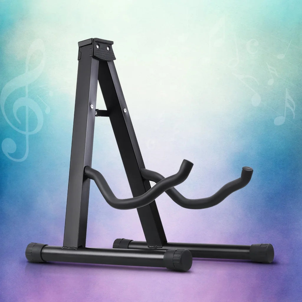 ALPHA Folding Acoustic Guitar Stand Bass Floor Rack Holder