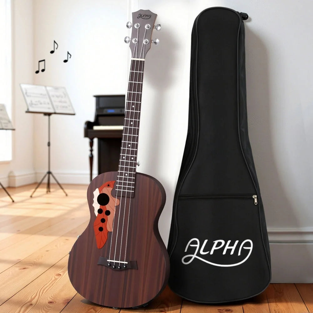 Alpha ukulele inch with frame detail shown
