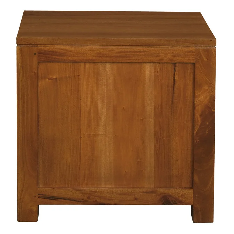Amsterdam Solid Mahogany Bedside Table 1 Drawer - Light