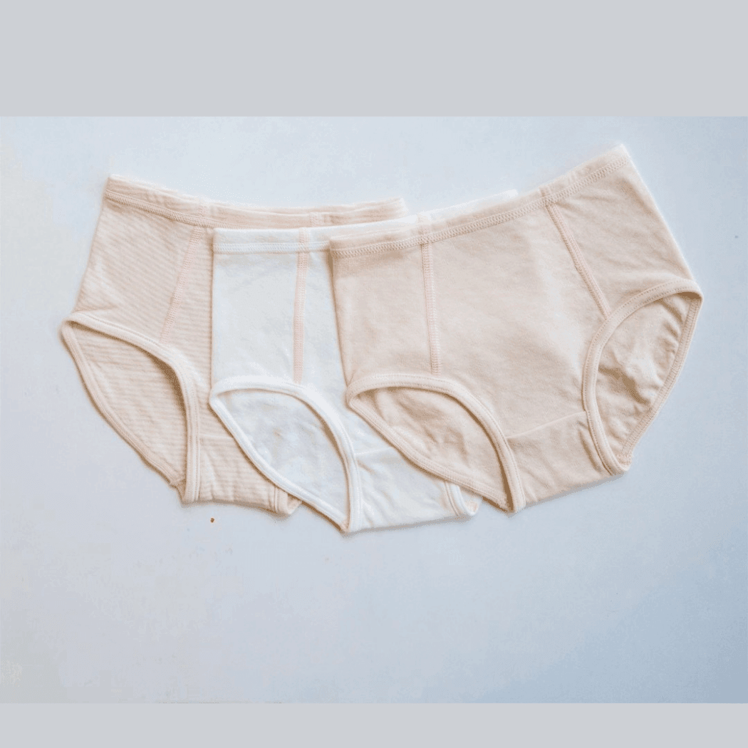 Angel Dept Organic Cotton Kids Underwear Camel Briefs - Girl 130