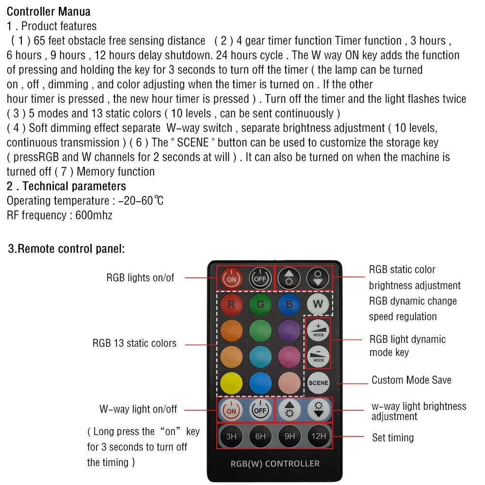 Aquarium LED Light 66LED Full Spectrum Aqua Plant Fish Tank