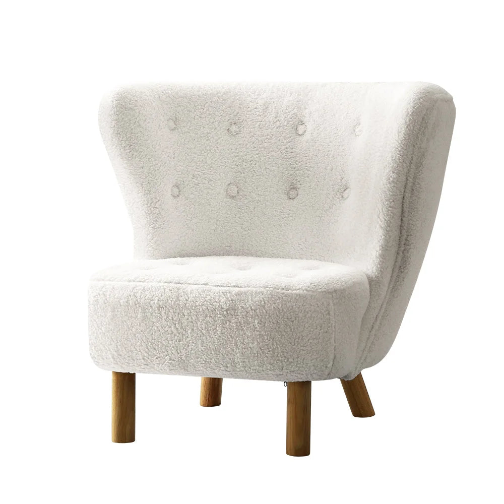 Armchair Lounge Accent Chair Sofa Couch Bedroom - White