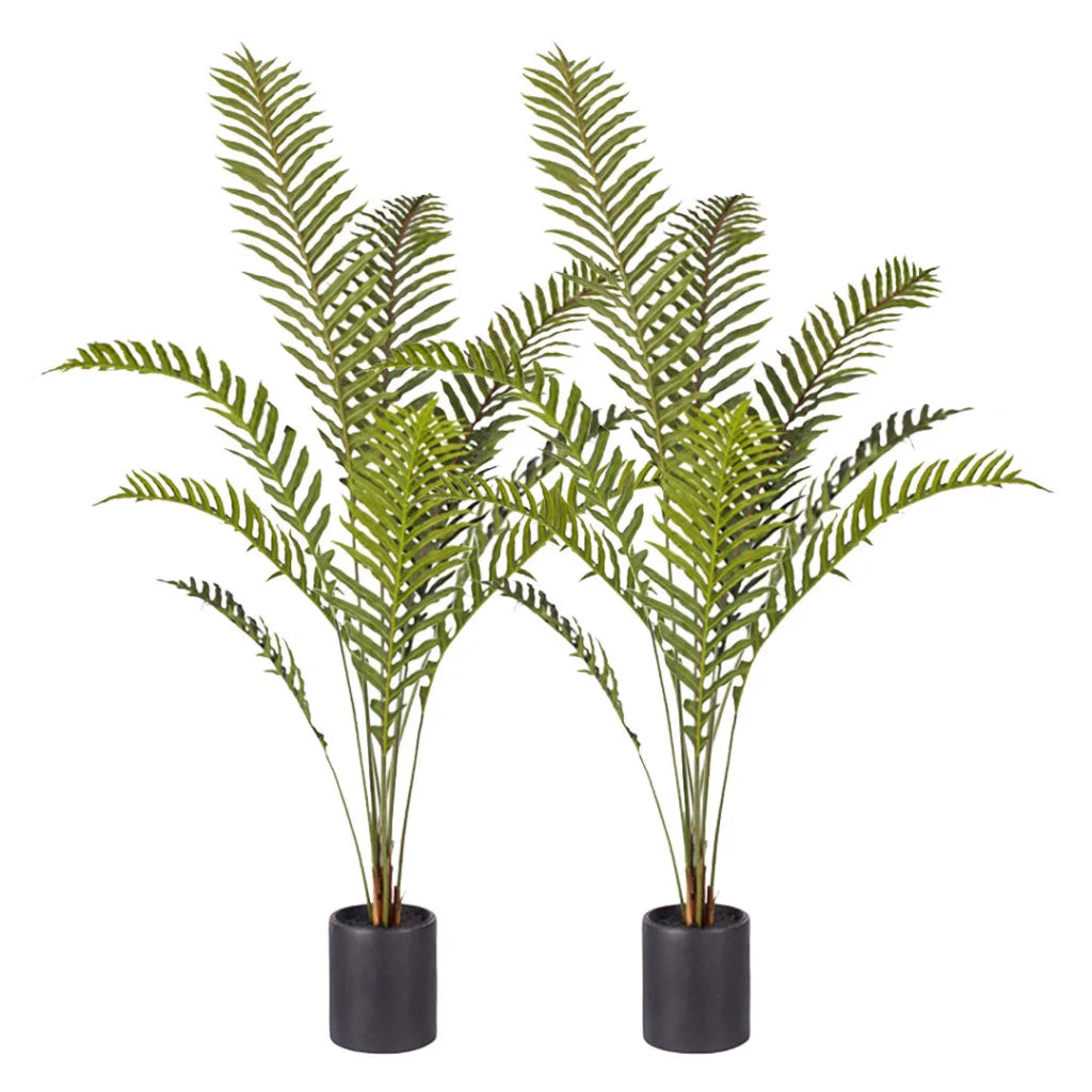 Artificial Indoor Plant 2X 160cm Green Rogue Areca Palm Tree Fake Tropical Home Office Decor