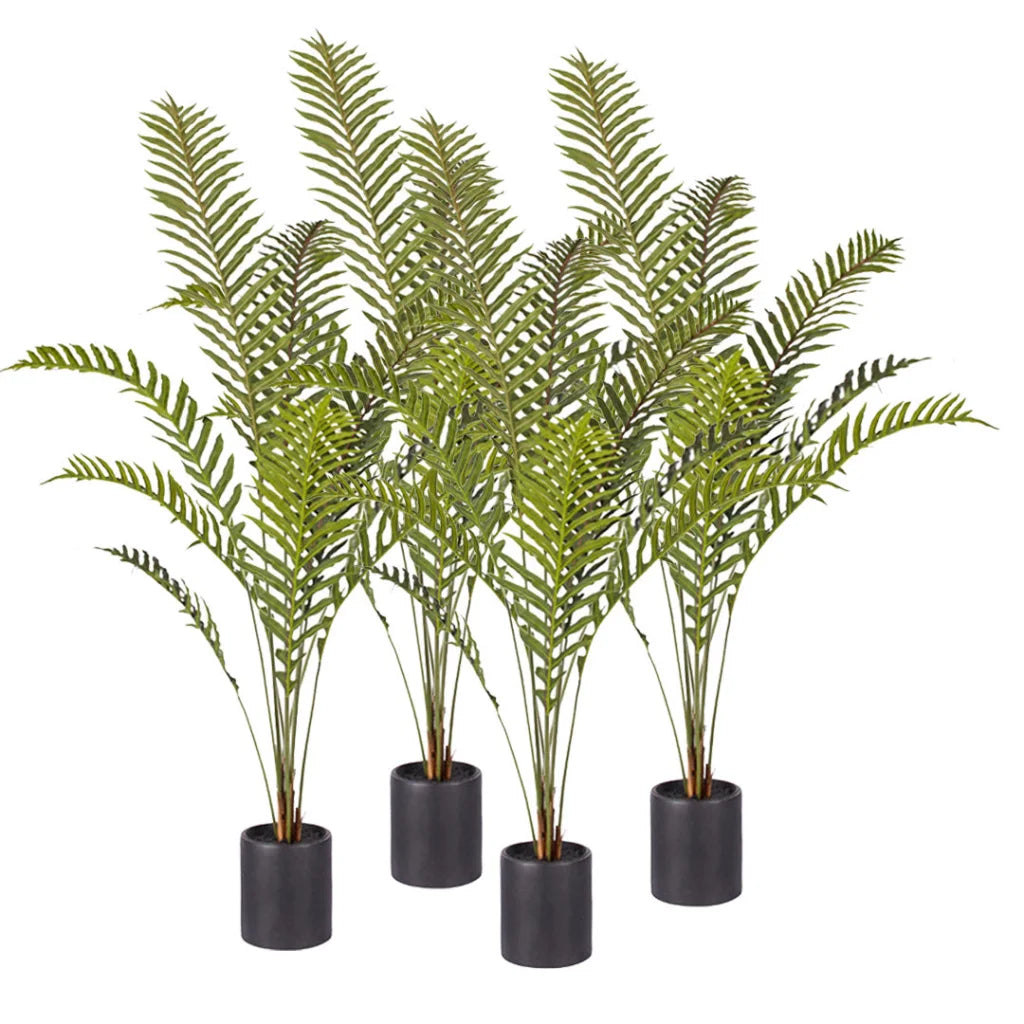 Artificial Indoor Plant 4X 160cm Green Rogue Areca Palm Tree Fake Tropical Home Office Decor