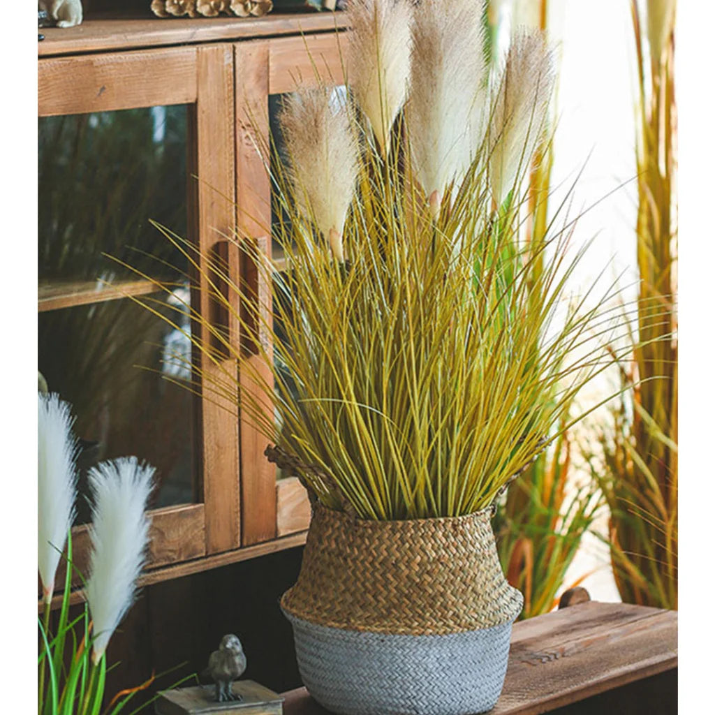 Artificial Indoor Reed Bulrush Grass Tree Set Premium 4X 137cm Green Fake Plant Simulation Decorative