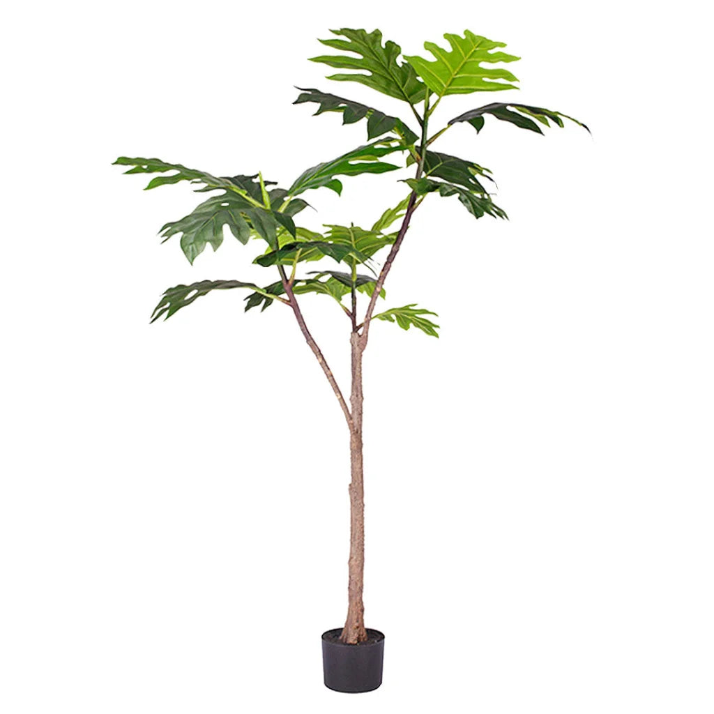 Artificial Split-Leaf Philodendron Tree 150cm Natural Green Fake Tropical Indoor Plant Home Office Decor