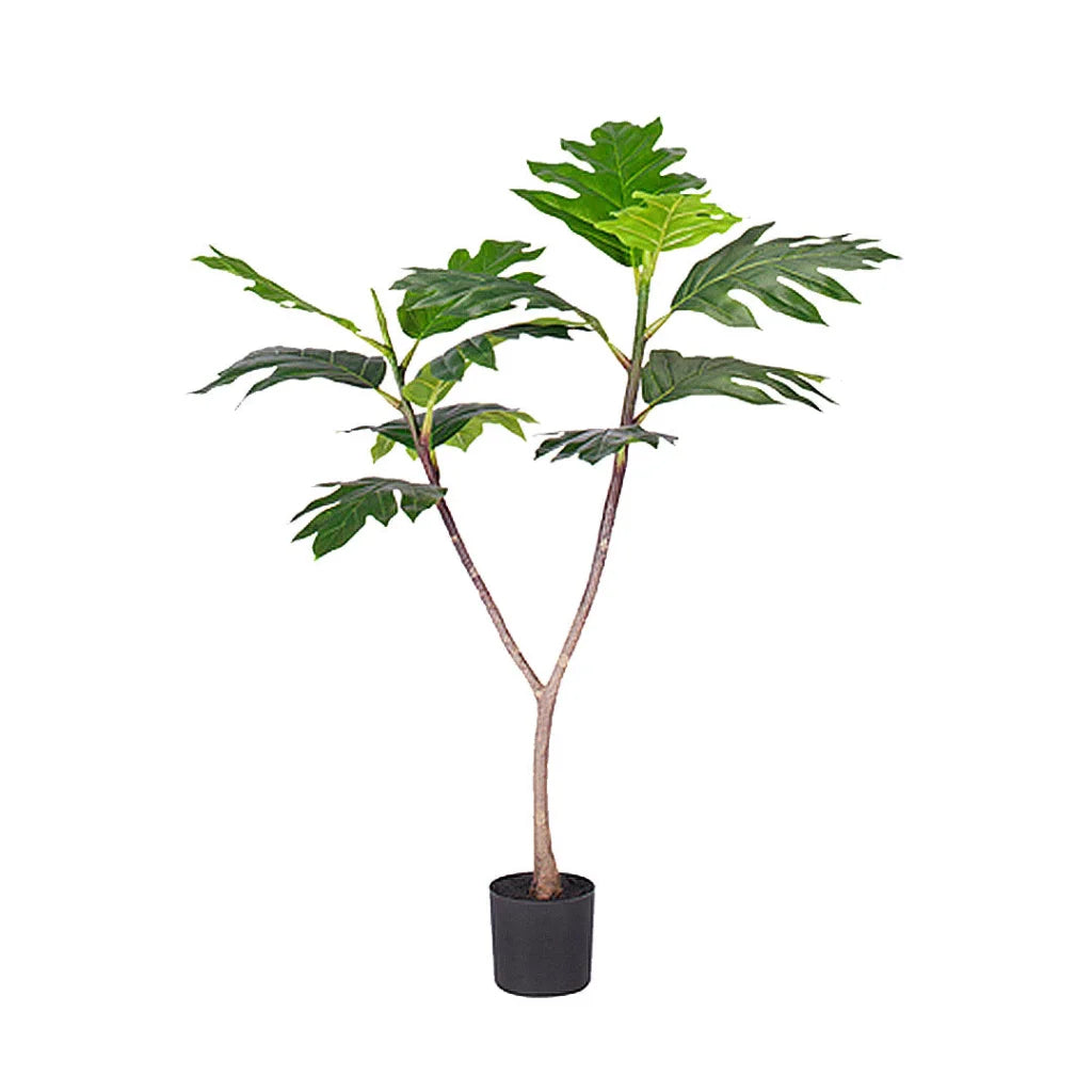 Artificial Split-Leaf Philodendron Tree 90cm Natural Green Fake Tropical Indoor Plant Home Office Decor