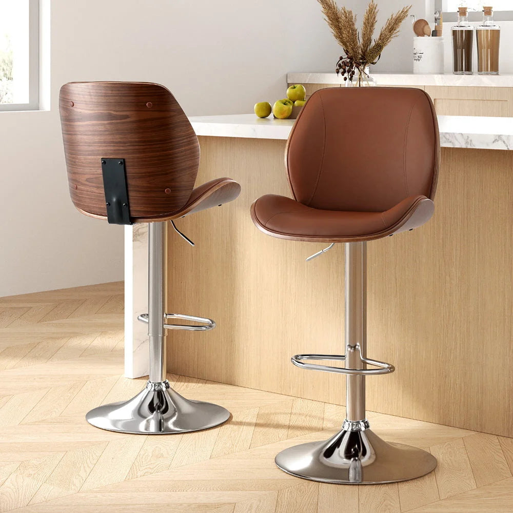 Artiss 2X Bar Stools Bentwood Adjustable Kitchen Counter