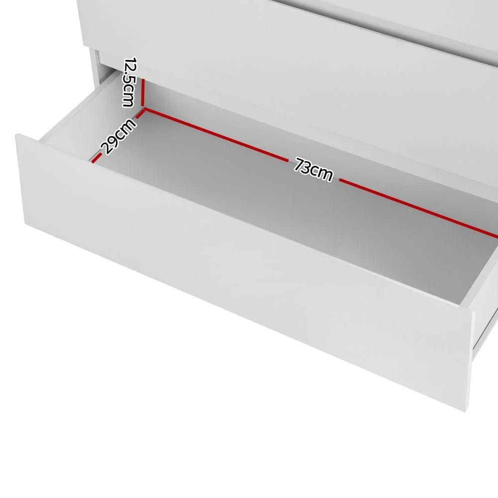 Artiss 6 Chest of Drawers - PEPE White - Furniture >