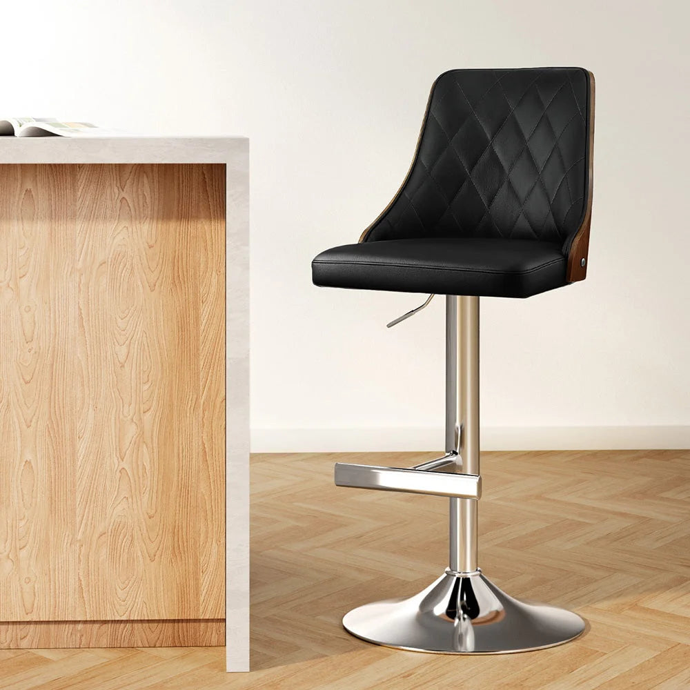Artiss Bar Stool Bentwood Swivel Adjustable Kitchen Counter