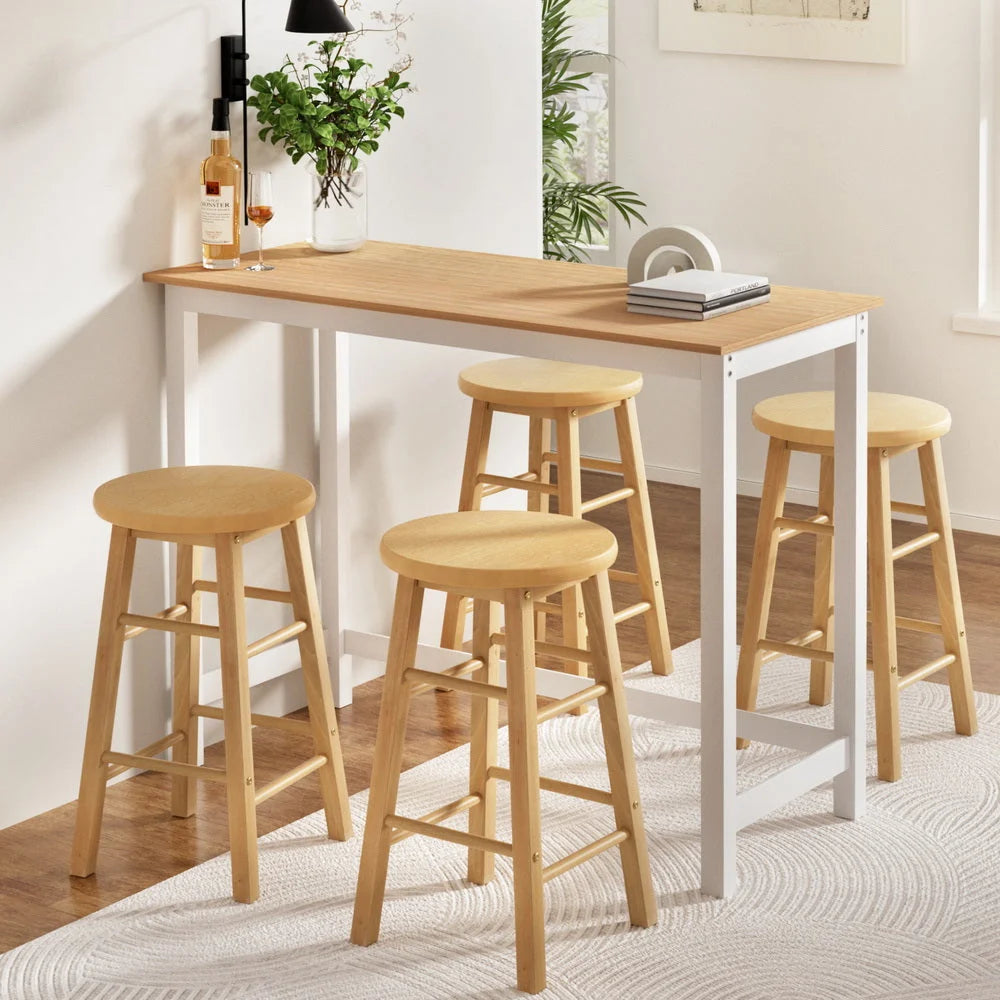 Artiss Bar Table and Stools Set Dining Desk Kitchen Chairs