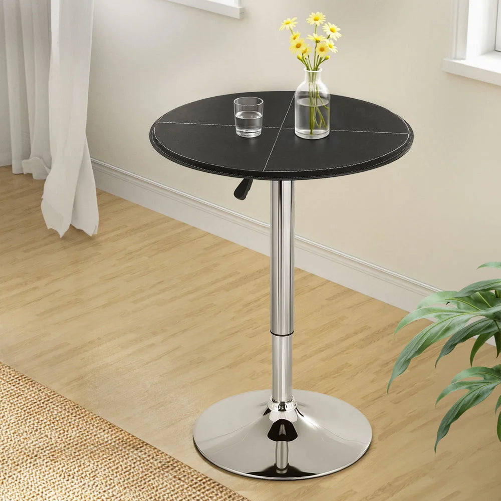 Artiss Bar Table Round Swivel Height Adjustable 62cm Modern
