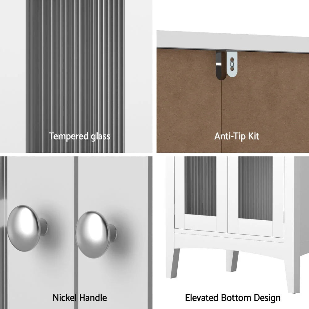 Artiss Bathroom Storage Cabinet 80cm Buffet Sideboard Floor