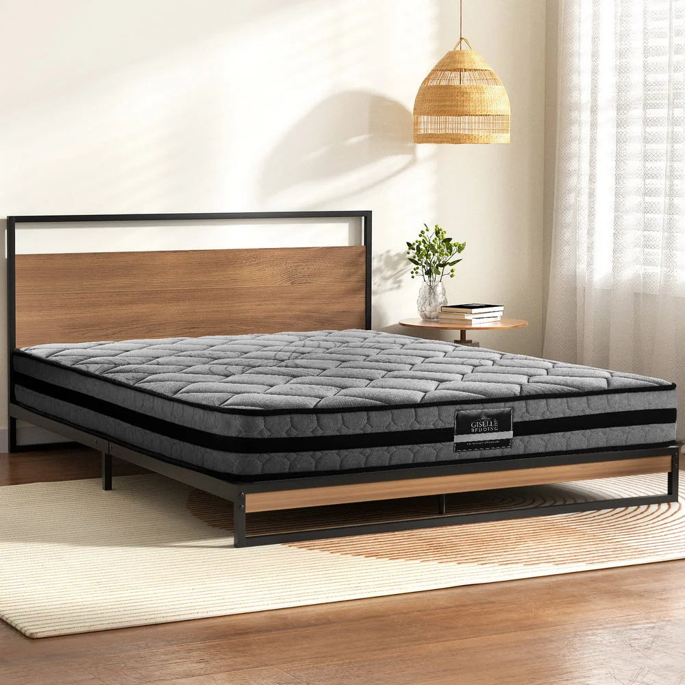 Artiss Bed Frame Queen Size Metal Frame DANE with Mattress