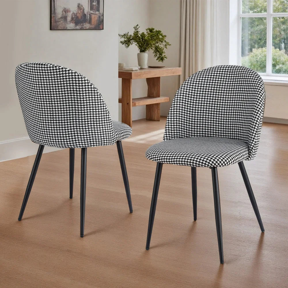 Artiss Dining Chairs Set of 2 Linen Solid Curved