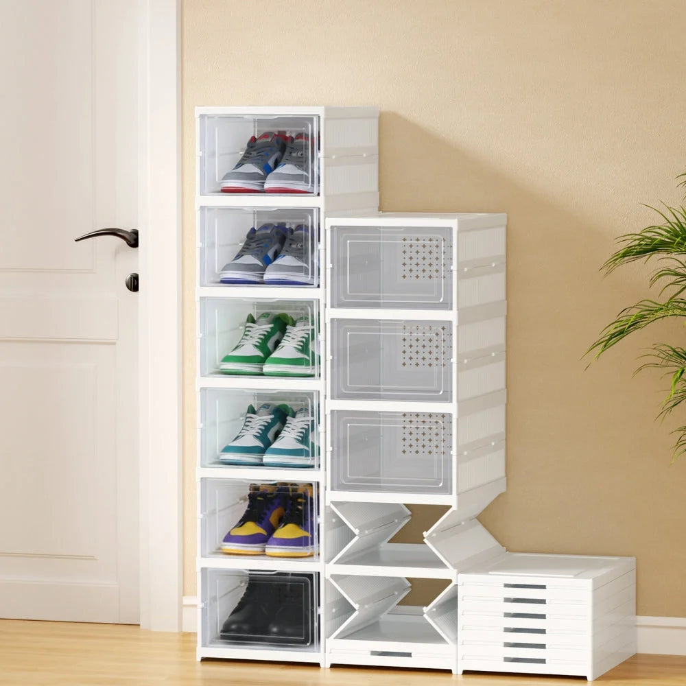 Foldable Shoe Rack Organizer Six Tier Storage Shelf