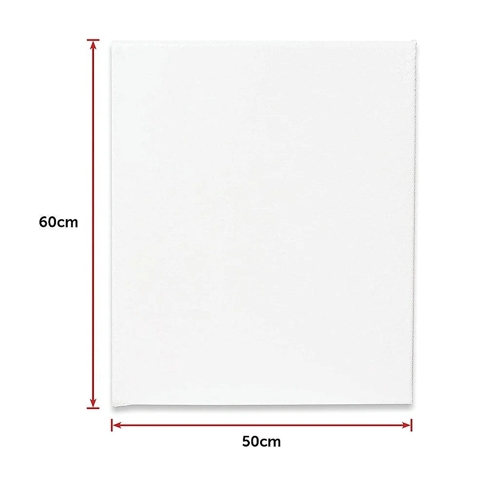 Artist Blank Stretched Canvas 5 Pack - 50x60cm White Oil