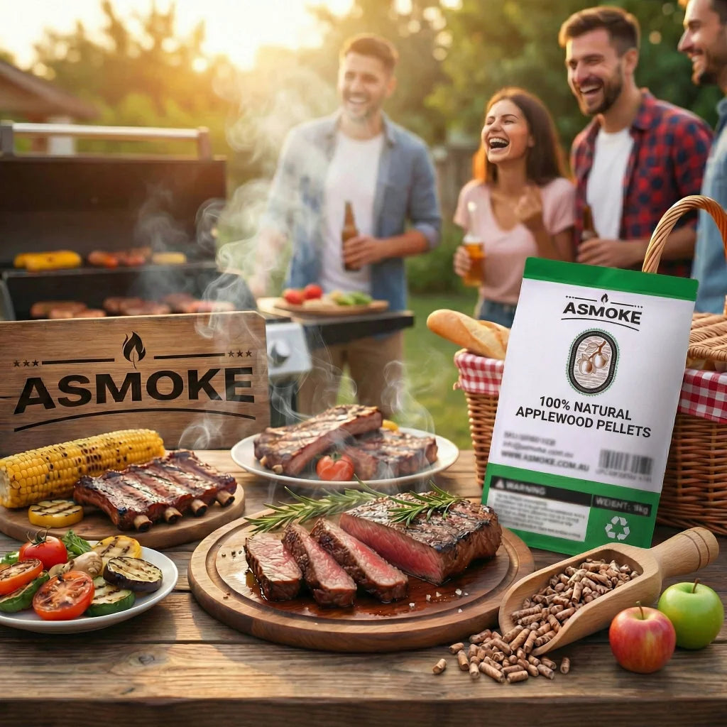 Asmoke 9.5kg X 2 (19 KG) of 100% Pure Applewood Pellets