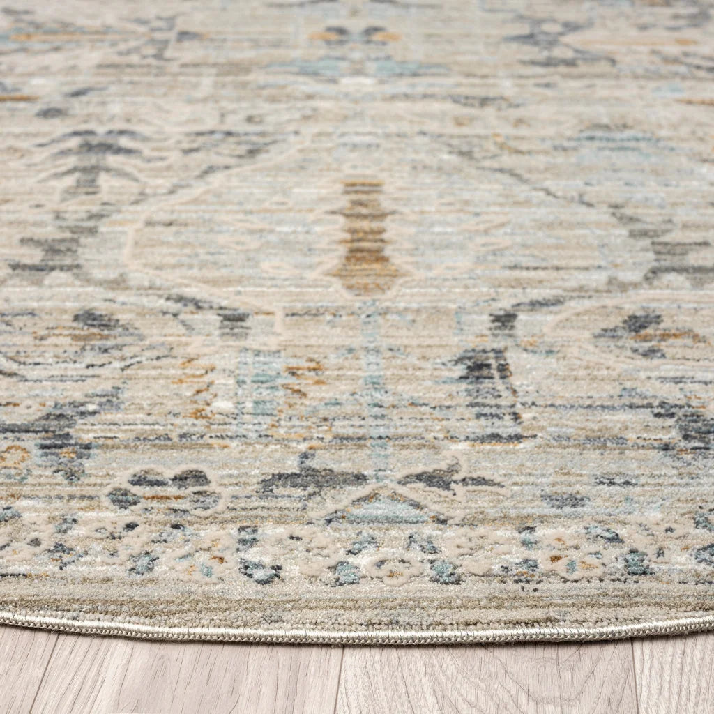 Aubre Contemporary Area Rug - Taupe - 160x160 - Home &