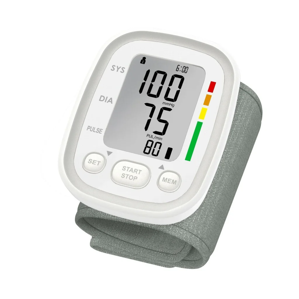 Automatic Digital Wrist Blood Pressure Monitor White