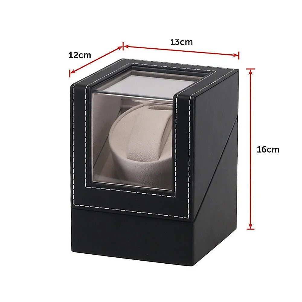 Leather automatic watch winder with useful parts and product scale
