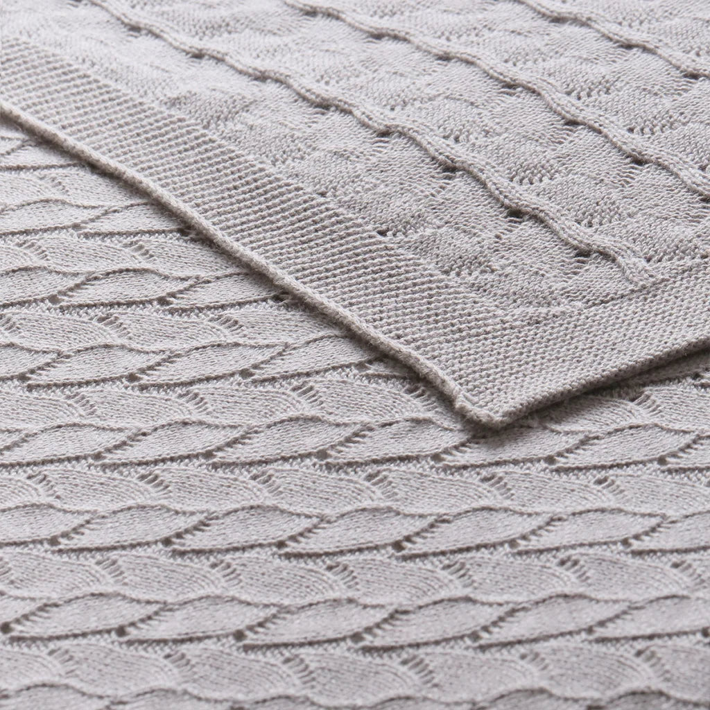 Baby Blanket 75 x 100 cm Little Gem Lyla Grey Cotton - Home