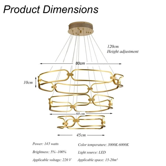 BAMDECOR A209 Colette Ceiling Chandelier Led Modern