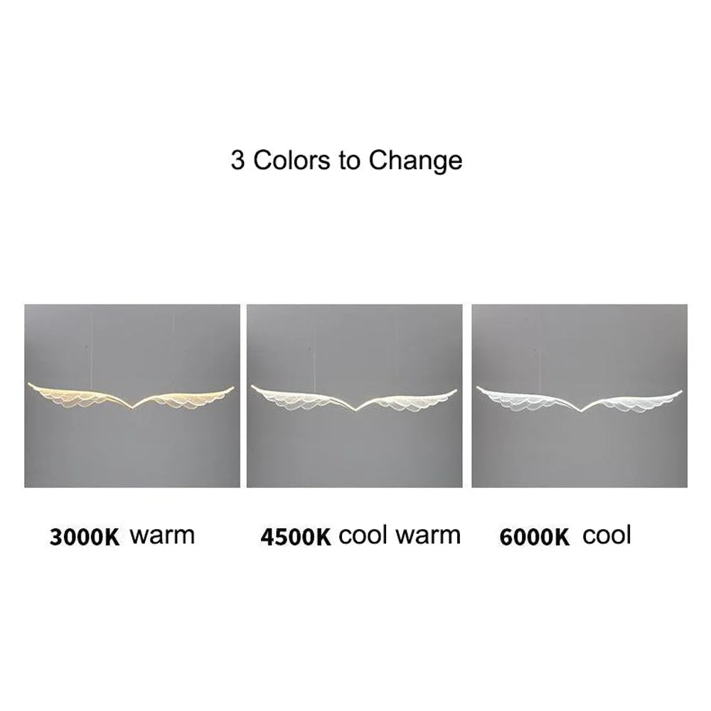 BAMDECOR Wing-Shaped LED Ceiling Light 3-Color Changeable