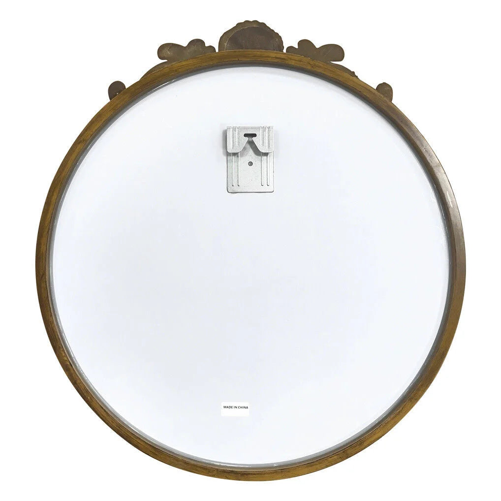 Baroque Round Antique Mirror Wall Decor 80x84.5cm - Home &