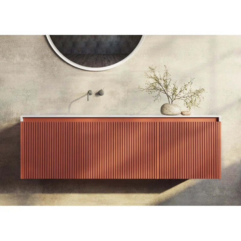 Bathroom Vanity Rimini Wall Hung 1400mm PotterÕs Clay