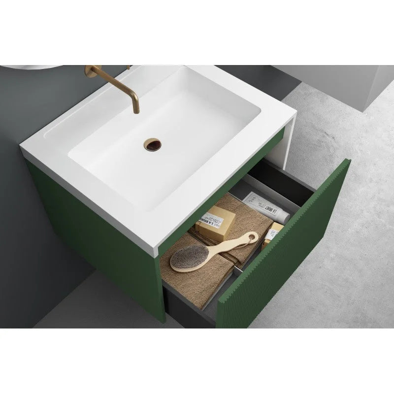 Bathroom Vanity Rimini Wall Hung 600mm Rain Forest