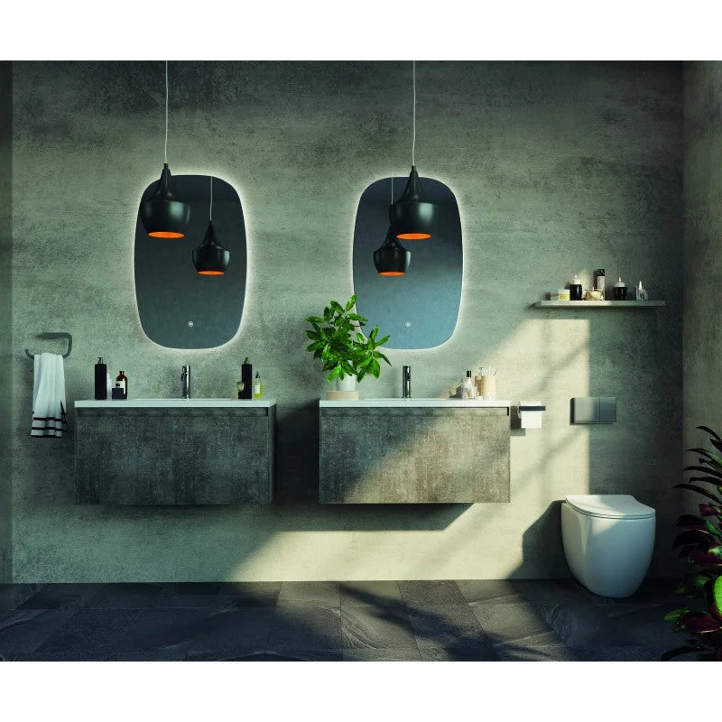 Bathroom Wall Mirror Q-Line Oval LED - Home & Garden