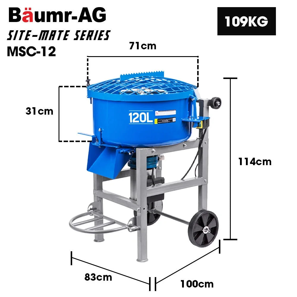 BAUMR-AG 120L Forced Action Pan Mixer 1500W Electric Direct