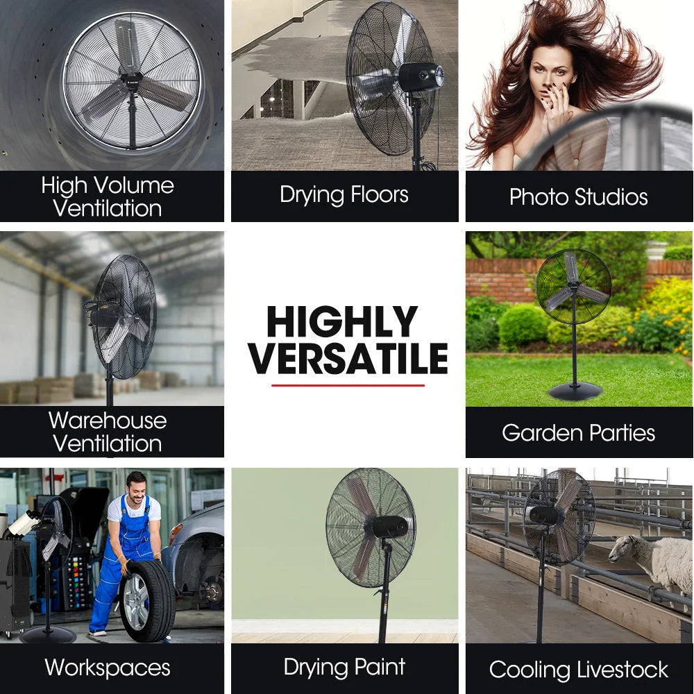 BAUMR-AG 30’’ 762mm 300W Industrial Pedestal Fan Large