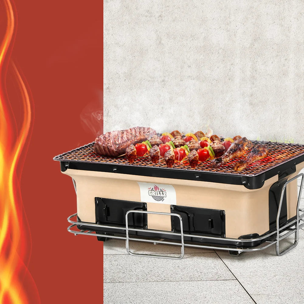 BBQ Grill Tabletop Charcoal Smoker grillz ceramic hibachi
