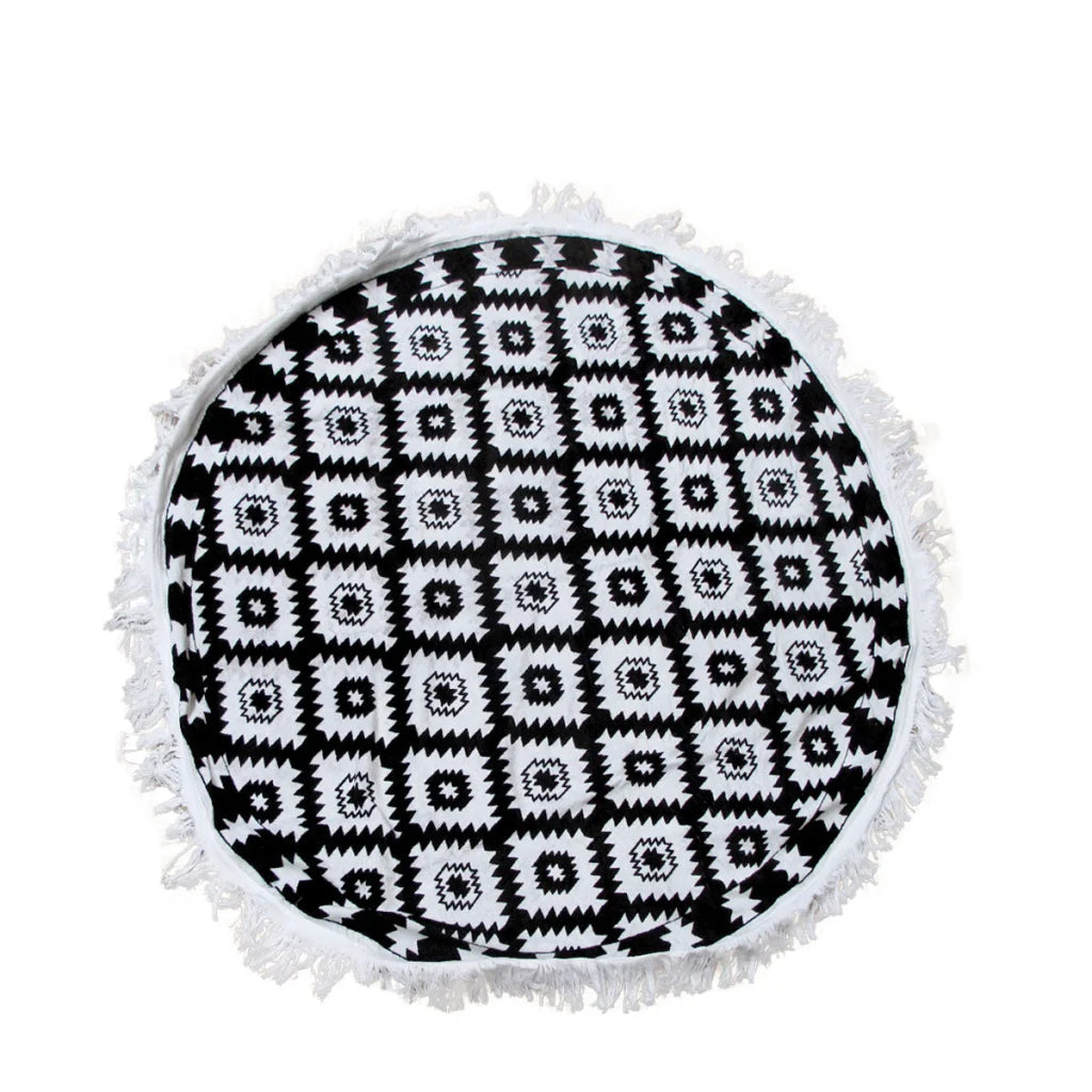 Beach Towel Aztec 100% Cotton Round - Home & Garden