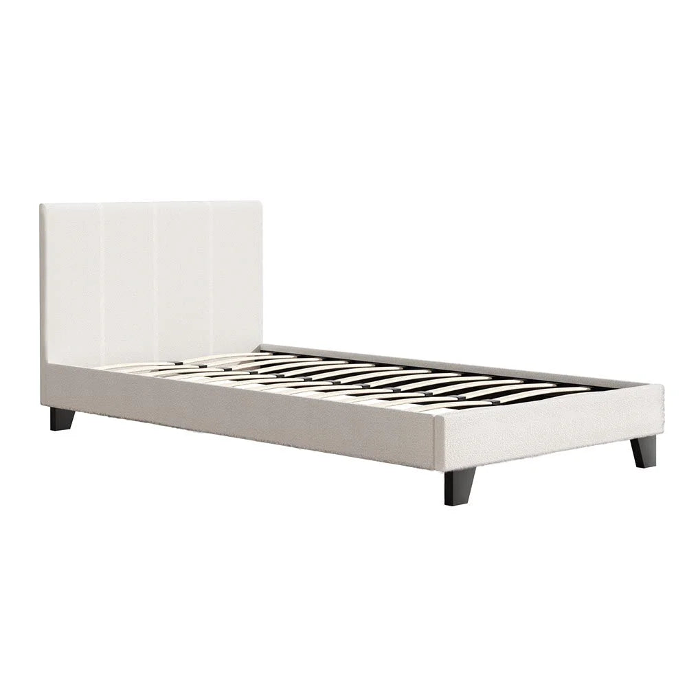 Bed Frame King Single Size Boucle - NEO