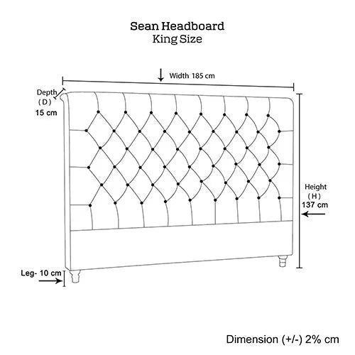Bed Head King Size French Provincial Upholstered Headboard
