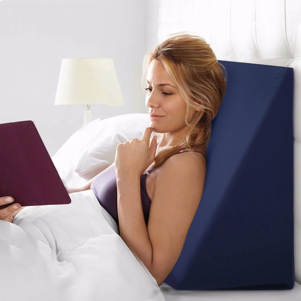 Bedding Foam Wedge Back Support Pillow - Blue - Giselle