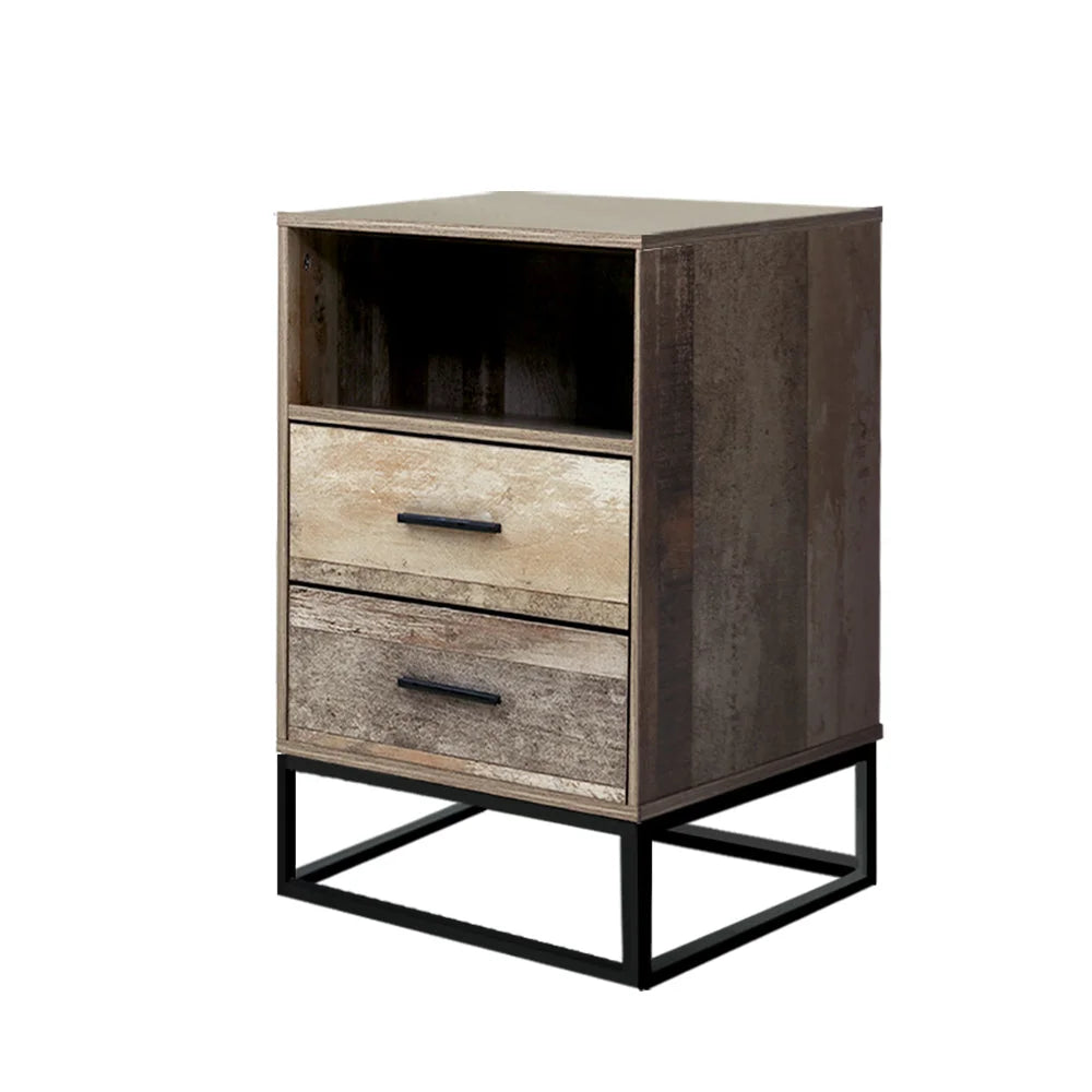 Bedside Table Drawers Nightstand Storage Cabinet Unit