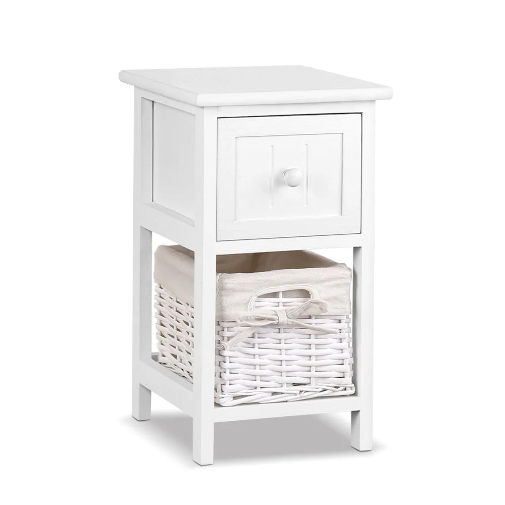 Bedside Tables 2PCS ariss white bedroom 231