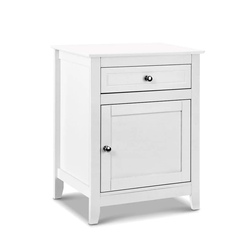 Bedside Tables Big Storage Drawers Cabinet Nightstand Lamp