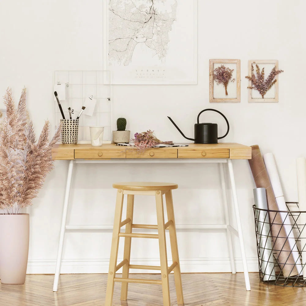 Beech Wood Backless Bar Stools (Set of 2) Natural - Bar