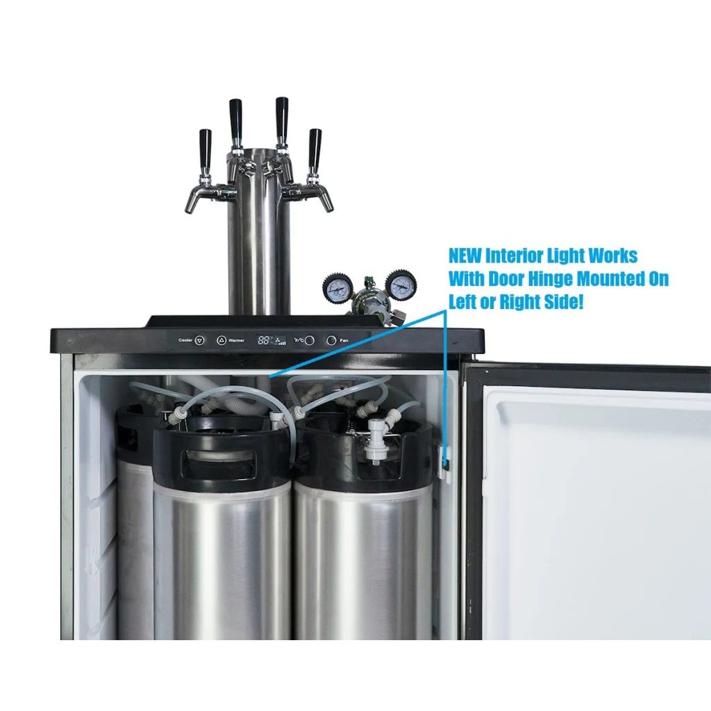 Beer Keg Fridge KegMaster Series XL Kegerator with Two Beer