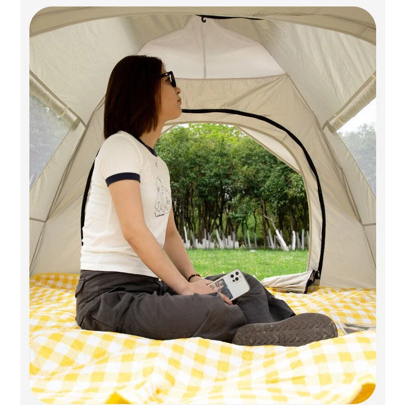 Beige 2 Person Lightweight Camping Tent (200*150*125cm)