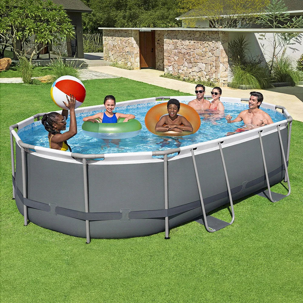 Bestway 488x305x107cm Swimming Pool Steel Frame Set w/ Pump