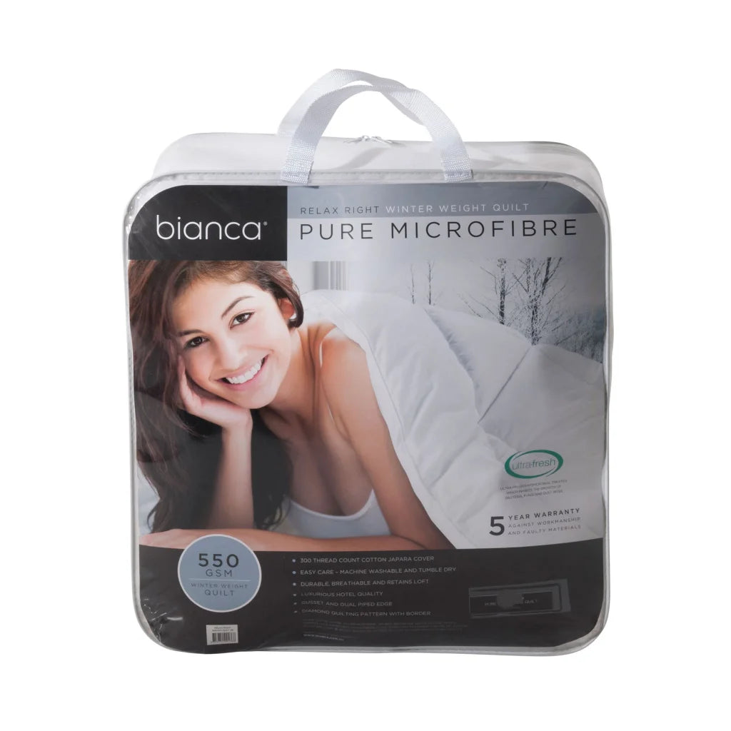 Bianca 550GSM Relax Right Winter Microfibre Quilt Super